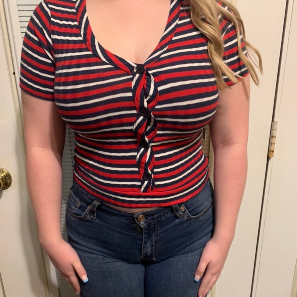 NWT Glitz Y2K Striped Shirt